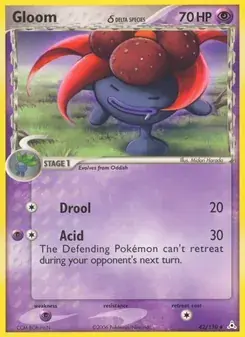 Gloom δ 42/110 Holon Phantoms Pokémon card