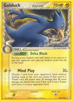 Golduck δ 43/110 Holon Phantoms Pokémon card