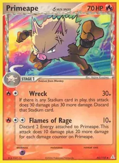Primeape δ 50/110 Holon Phantoms Pokémon card