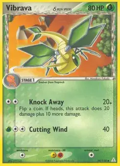 Vibrava δ 54/110 Holon Phantoms Pokémon card