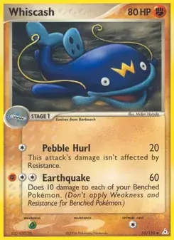 Whiscash 55/110 Holon Phantoms Pokémon card