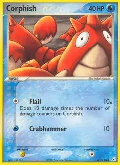 Corphish 63/110 Holon Phantoms Pokémon card