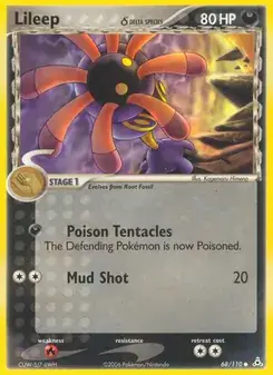 Lileep δ 68/110 Holon Phantoms Pokémon card