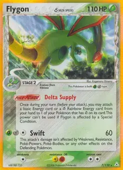 Flygon δ 7/110 Holon Phantoms Pokémon card