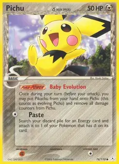 Pichu δ 76/110 Holon Phantoms Pokémon card