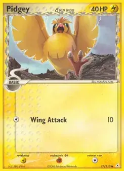 Pidgey δ 77/110 Holon Phantoms Pokémon card