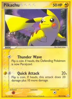 Pikachu 78/110 Holon Phantoms Pokémon card