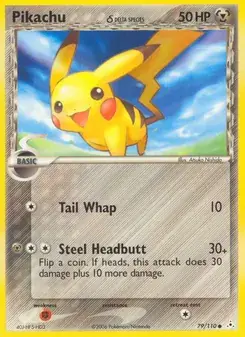 Pikachu δ 79/110 Holon Phantoms Pokémon card