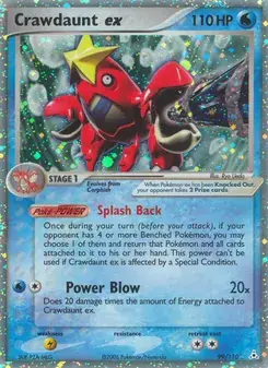 Crawdaunt ex 99/110 Holon Phantoms Pokémon card