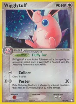 Wigglytuff 13/100 Crystal Guardians Pokémon card