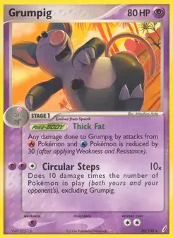 Grumpig 20/100 Crystal Guardians Pokémon card