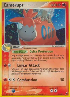 Camerupt 3/100 Crystal Guardians Pokémon card