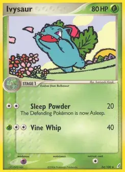 Ivysaur 34/100 Crystal Guardians Pokémon card