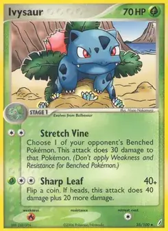 Ivysaur 35/100 Crystal Guardians Pokémon card