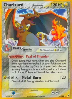 Charizard δ 4/100 Crystal Guardians Pokémon card