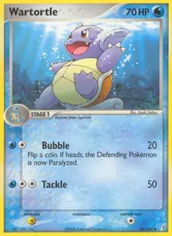 Wartortle 42/100 Crystal Guardians Pokémon card