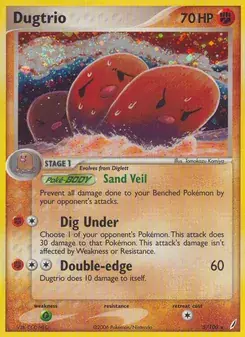 Dugtrio 5/100 Crystal Guardians Pokémon card