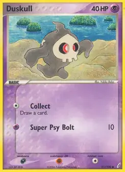 Carta Pokémon Duskull 51/100 de Crystal Guardians