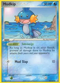 Carte Pokémon Mudkip 57/100 Crystal Guardians