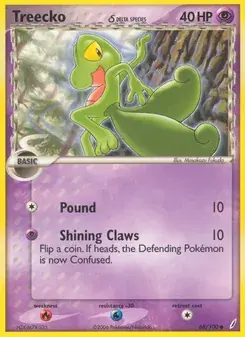 Treecko δ 68/100 Crystal Guardians Pokémon card