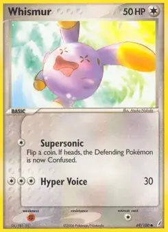 Whismur 69/100 Crystal Guardians Pokémon card