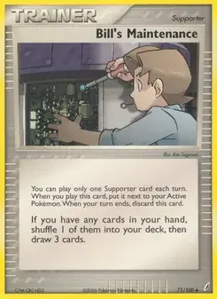 Bill's Maintenance 71/100 Crystal Guardians Pokémon card
