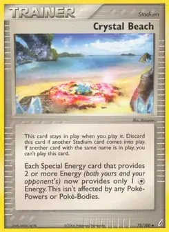 Crystal Beach 75/100 Crystal Guardians Pokémon card
