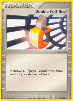 Double Full Heal 77/100 Crystal Guardians Pokémon card