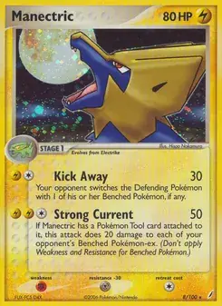 Manectric 8/100 Crystal Guardians Pokémon kaart