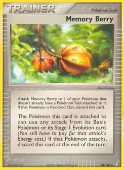 Memory Berry 80/100 Crystal Guardians Pokémon card