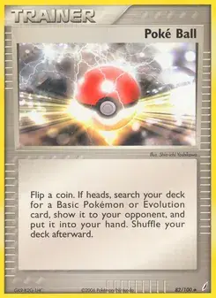 Poké Ball 82/100 Crystal Guardians Pokémon card