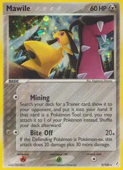 Mawile 9/100 Crystal Guardians Pokémon card