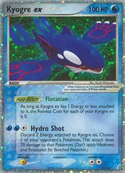 Kyogre ex 95/100 Crystal Guardians Pokémon card
