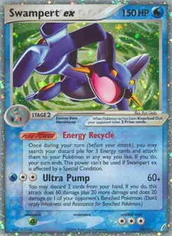 Swampert ex 98/100 Crystal Guardians Pokémon card