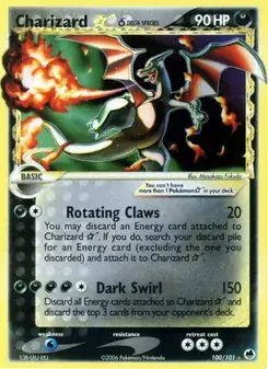 Charizard ☆ δ 100/101 Dragon Frontiers Pokémon card