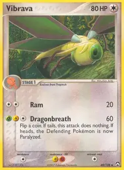 Vibrava 40/108 Power Keepers Pokémon card