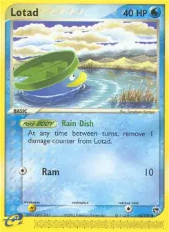 Lotad 66/100 Sandstorm Pokémon card