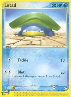 Lotad 67/100 Sandstorm Pokémon card