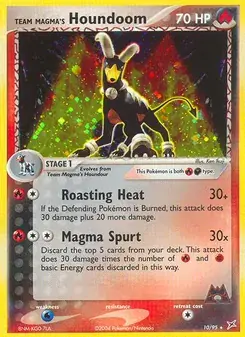 Team Magma's Houndoom 10/95 Team Magma vs Team Aqua Pokémon card