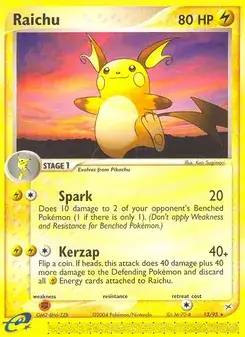 Raichu 13/95 Team Magma vs Team Aqua Pokémon Karte