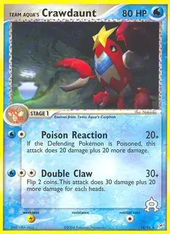 Team Aqua's Crawdaunt 14/95 Team Magma vs Team Aqua Pokémon card