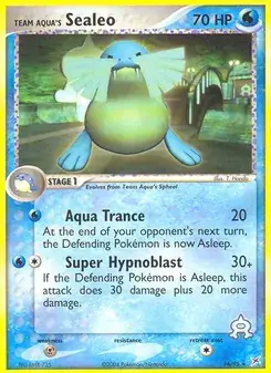 Team Aqua's Sealeo 16/95 Team Magma vs Team Aqua Pokémon card