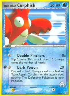 Team Aqua's Corphish 26/95 Team Magma vs Team Aqua Pokémon Karte