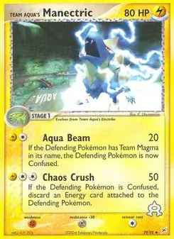 Team Aqua's Manectric 29/95 Team Magma vs Team Aqua Pokémon card