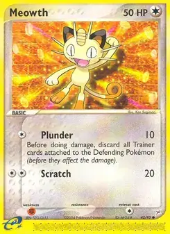 Meowth 42/95 Team Magma vs Team Aqua Pokémon card