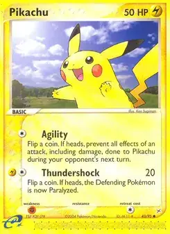 Pikachu 43/95 Team Magma vs Team Aqua Pokémon card