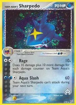 Team Aqua's Sharpedo 5/95 Team Magma vs Team Aqua Pokémon card