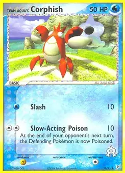 Team Aqua's Corphish 51/95 Team Magma vs Team Aqua Pokémon Karte