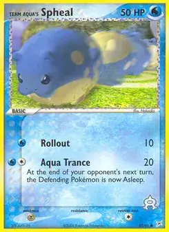 Team Aqua's Spheal 57/95 Team Magma vs Team Aqua Pokémon card