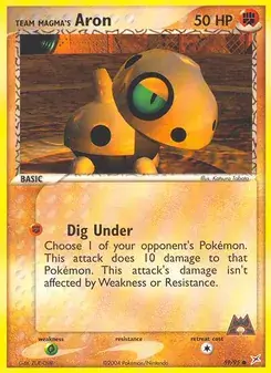 Team Magma's Aron 59/95 Team Magma vs Team Aqua Pokémon card